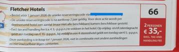 Fletcher Hotels € 35,- voor 2 personen kortingslink   beschikbaar voor biedingen