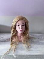 Oefenhoofd met echt haar, Sieraden, Tassen en Uiterlijk, Uiterlijk | Haarverzorging, Ophalen of Verzenden, Gebruikt, Pruik of Haarverlenging