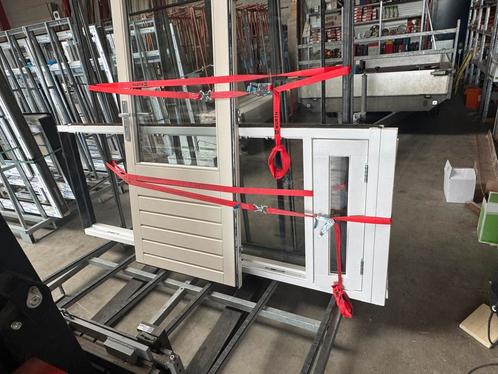 Maranti deur incl hr++ glas,3-puntssluiting, klink,schild, Doe-het-zelf en Verbouw, Kozijnen en Schuifpuien, Deurkozijn, Hout