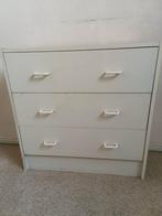 Witte ladenkast, 3 laden, Huis en Inrichting, Kasten | Ladekasten, Ophalen, Gebruikt, 5 laden of meer, 50 tot 100 cm