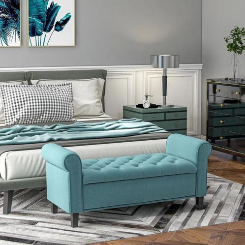 Vintage-design zitbank, zitbank opbergruimte NIEUW IN DOOS, Huis en Inrichting, Banken | Sofa's en Chaises Longues, Nieuw, Hout