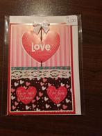 Kaartje VALENTIJN hartjes, Hobby en Vrije tijd, Kaarten | Zelfgemaakt, Ophalen of Verzenden, Nieuw, Overige thema's