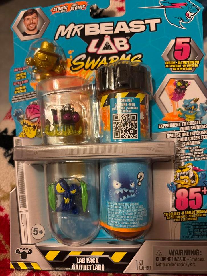 MrBeast Lab Swarms Atomic Serie 5-Pack, Kinderen en Baby's, Speelgoed | Actiefiguren, Nieuw, Ophalen of Verzenden