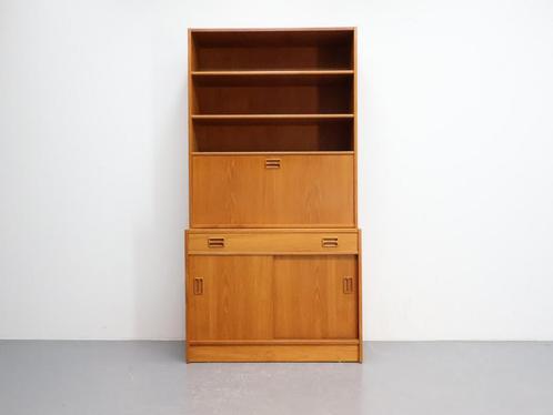 Deens wandmeubel | Teak | 2 delig, Huis en Inrichting, Kasten | Wandmeubels, Zo goed als nieuw, 200 cm of meer, Minder dan 150 cm