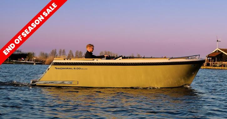 SALE: Admiral 600 Deluxe | 30PK Suzuki | Gratis stalling, Watersport en Boten, Sloepen, Nieuw, 30 tot 50 pk, 3 tot 6 meter, Buitenboordmotor