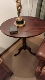 Mahoniehouten tafel ovaal, bijzettafel, wijntafel, Antiek en Kunst, Antiek | Meubels | Tafels, Ophalen of Verzenden