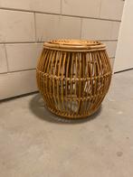 Rotan bijzet tafeltje, Minder dan 55 cm, Rond, Zo goed als nieuw, Ophalen