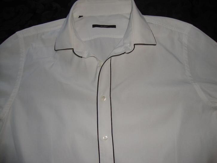 Origineel wit Gucci overhemd, Kleding | Heren, Overhemden, Zo goed als nieuw, Halswijdte 43/44 (XL), Wit, Ophalen of Verzenden