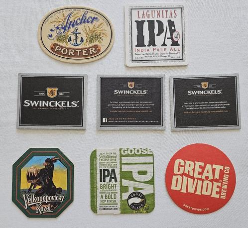 10 Amerikaanse Bierviltjes van 6 Brouwerijen, Verzamelen, Biermerken, Gebruikt, Viltje(s), Overige merken, Ophalen of Verzenden