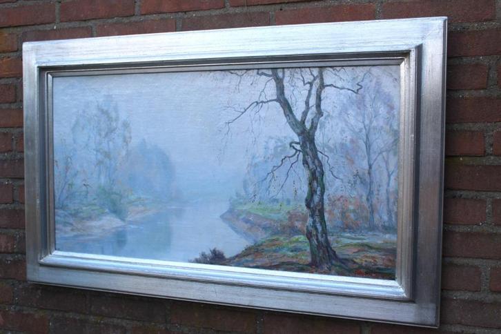 Johan Meijer (1885-1970) - Nevelige herftmorgen, Antiek en Kunst, Kunst | Schilderijen | Klassiek, Ophalen