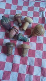 8 Oude Houten Tollen, Ophalen of Verzenden