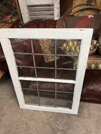 Oud raam met glas in lood, Doe-het-zelf en Verbouw, Glas en Ramen, Gevelraam of Ruit, Gebruikt, Minder dan 80 cm, Glas in lood