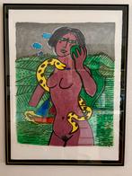Corneille - lithografie - Eve, la pomme et le serpent", Ophalen of Verzenden