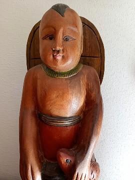 Aziatisch Houten Beeld, Antiek en Kunst, Kunst | Beelden en Houtsnijwerken, Ophalen of Verzenden