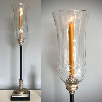 Exclusieve kandelaar / windlicht kristal & marmer  beschikbaar voor biedingen