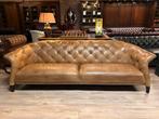 Lederen Regal chesterfield bank, cognac 250cm breed