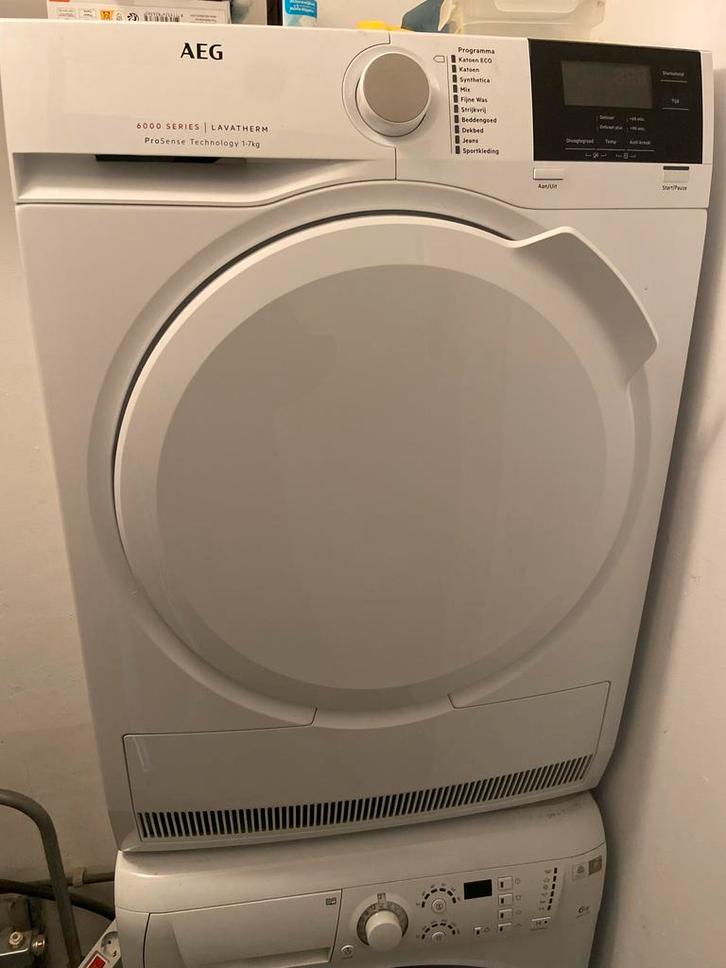 AEG Lavatherm Droger - ProSense 1-7kg, Witgoed en Apparatuur, Wasdrogers, Gebruikt, Condens, Voorlader, 6 tot 8 kg, 85 tot 90 cm