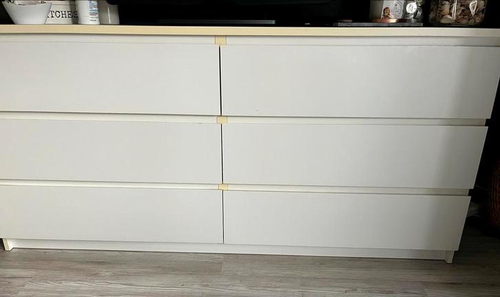 Ikea Malm ladekast wit met 6 lades - 160x78cm, Huis en Inrichting, Kasten | Dressoirs, Gebruikt, 150 tot 200 cm, 50 tot 75 cm