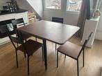 Dining table and chairs, Ophalen, Zo goed als nieuw, Rechthoekig, 50 tot 100 cm