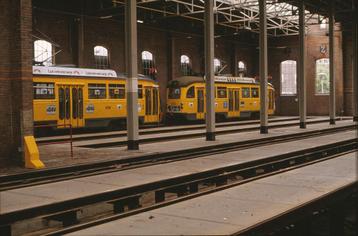 h116: dia van HTM PCC's serie 1100, remise Parallelweg, '80s beschikbaar voor biedingen
