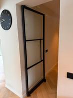 Stalen taatsdeur met glas, Doe-het-zelf en Verbouw, Ophalen, 80 tot 100 cm, 215 cm of meer, Binnendeur