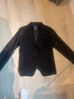 Zwarte Geisha Blazer met leren mouwen, Zwart, Maat 46/48 (XL) of groter, Ophalen of Verzenden, Zo goed als nieuw