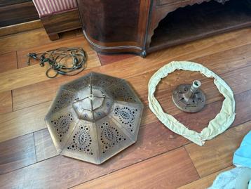 Amsterdamse School / Nieuwe Kunst lamp gepatineerd metaal beschikbaar voor biedingen