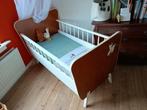 Ledikant 120x60 hout brocant vintage retro hertje wit bruin, Kinderen en Baby's, Babywiegjes en Ledikanten, Ophalen, Gebruikt