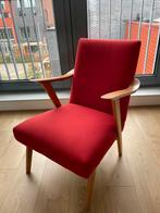 Deens design mid-century fauteuil, Minder dan 75 cm, Gebruikt, Hout, 50 tot 75 cm
