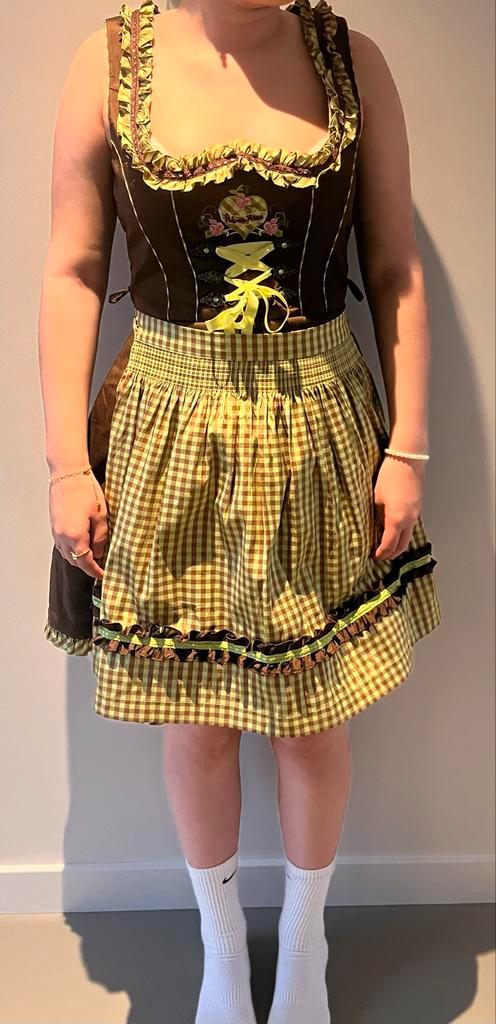 Dirndl Jurk Oktoberfest M 38 Groen Bruin, Kleding | Dames, Carnavalskleding en Feestkleding, Gedragen, Kleding, Overige thema's