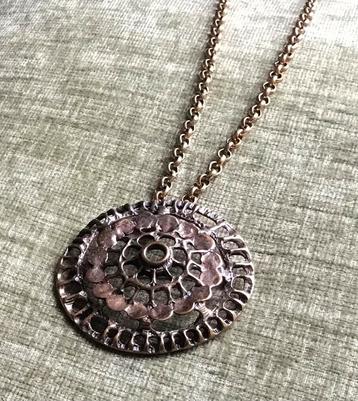 Broche pendant brons Scandinavisch design jaren 60 beschikbaar voor biedingen