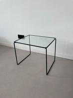 Vintage tafeltje glas, Minder dan 55 cm, Gebruikt, Ophalen of Verzenden, Glas