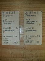 2x dagretour Heerenveen-Amersfoort 2e klas met knipgaten, Verzamelen, Spoorwegen en Tramwegen, Ophalen of Verzenden, Zo goed als nieuw