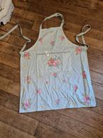 Nieuwe schort met bloemen en vogels Clayre & Eef, Huis en Inrichting, Keuken | Textiel, Heikant 21 Kaatsheuvel, Schort, Overige kleuren