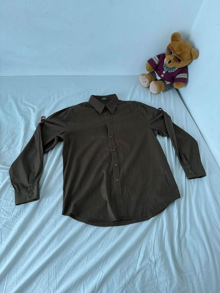 Uniek Versace overhemd, Kleding | Heren, Overhemden, Zo goed als nieuw, Halswijdte 41/42 (L), Groen, Ophalen of Verzenden