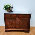 Vintage Antiek dressoir commode ladekast met marmer blad 901, Valkenswaard, Gebruikt, 100 tot 150 cm, Info@flashbackfurniture.nl