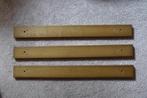 Eiken kapstok planken 3-stuks met 5 dubbele ophanghaken, Wandkapstok, Ophalen of Verzenden, Zo goed als nieuw, Minder dan 100 cm