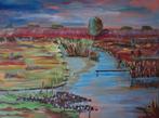 Impressionistisch Landschap met Water, Ophalen of Verzenden