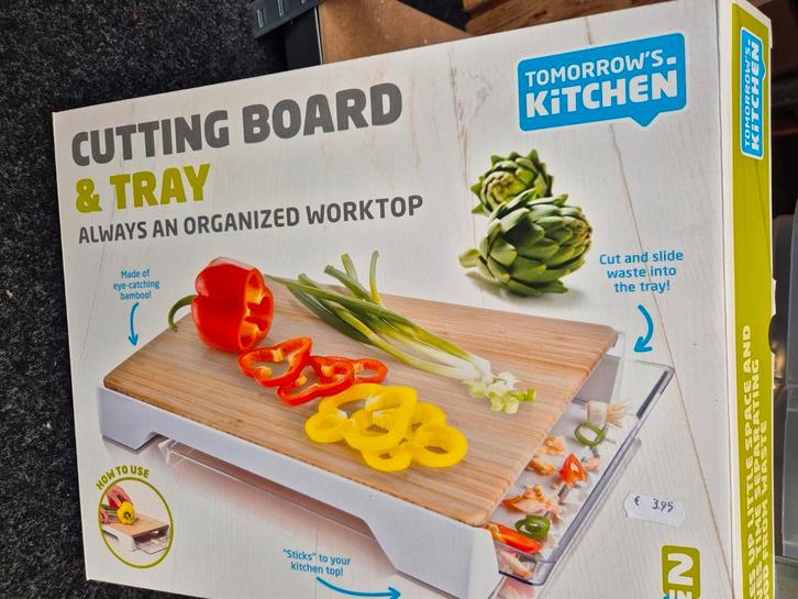 Tomorrow's Kitchen Snijplank & Tray - Nieuw!, Huis en Inrichting, Keuken | Keukenbenodigdheden, Nieuw, Ophalen of Verzenden