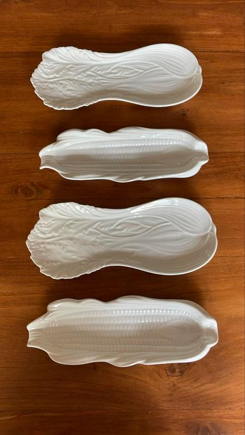 4 barbotine serveerschalen, Huis en Inrichting, Keuken | Servies, Zo goed als nieuw, Schaal of Schalen, Overige stijlen, Porselein