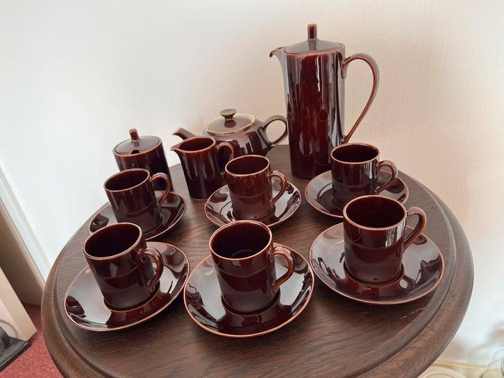 Vintage Royal Sphinx mokkaservies ‘Europa’ – Pierre Daems, Antiek en Kunst, Antiek | Servies compleet, Ophalen