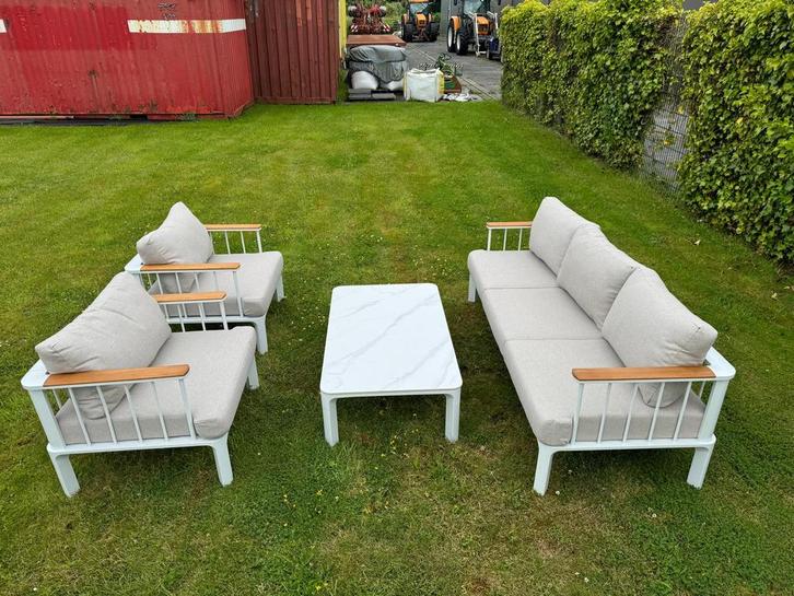 Nieuw Tahiti tuinset zithoek loungeset van €1949 OP=OP, Tuin en Terras, Tuinsets en Loungesets, Nieuw, Tuinset, Aluminium, 5 zitplaatsen