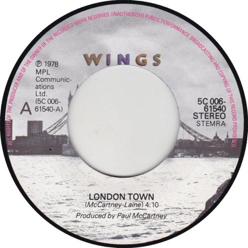 Wings - London Town (Single), Cd's en Dvd's, Vinyl Singles, Gebruikt, Single, Pop, 7 inch, Ophalen of Verzenden