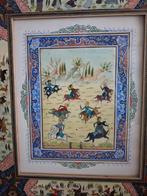 Iraanse miniatuurschildering met ruiters, Ophalen of Verzenden