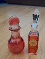 2x Cranberry glazen parfum flesjes, Ophalen of Verzenden, Gebruikt, Parfumfles