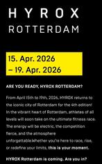 HYROX Rotterdam Women Solo Flex Ticket - woensdag 15 april, Tickets en Kaartjes, Sport | Overige, Eén persoon, April