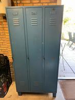 Industriële lockerkast, 3 deurs, blauw, Huis en Inrichting, Kasten | Lockerkasten, Ophalen, Gebruikt