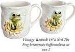 2Vintage Roebuck 1978 Neil The Frog keramische koffiemokken, Huis en Inrichting, Keuken | Servies, Ophalen of Verzenden