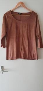 M&S ROESTBRUINE SUEDINE BLOUSE 3/4 MOUW MAAT M, Kleding | Dames, Maat 38/40 (M), Bruin, Nieuw, Ophalen of Verzenden