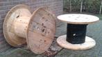 Houten kabelhaspel - tuintafel of decoratie, Tuin en Terras, Tuintafels, Ophalen, Gebruikt, Rond, Hout